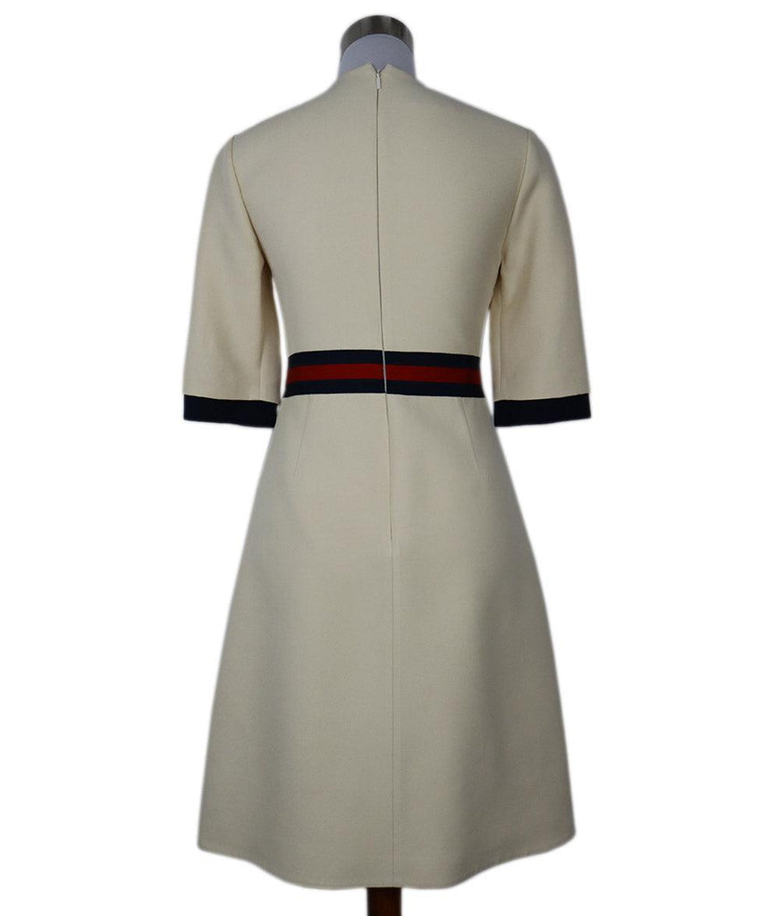 Gucci Cream Red & Navy Striped Dress sz 2 - Michael's Consignment NYC