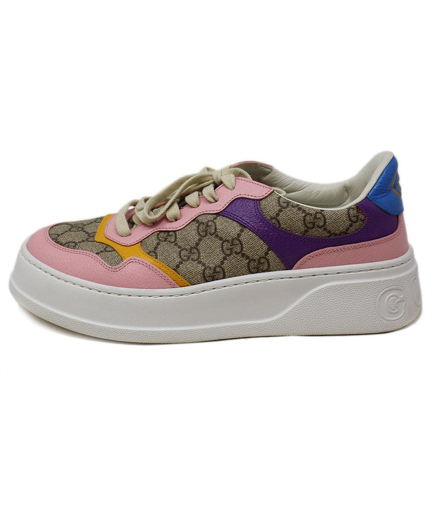 Gucci Multicolor Monogram Leather Sneakers sz 12 - Michael's Consignment NYC
