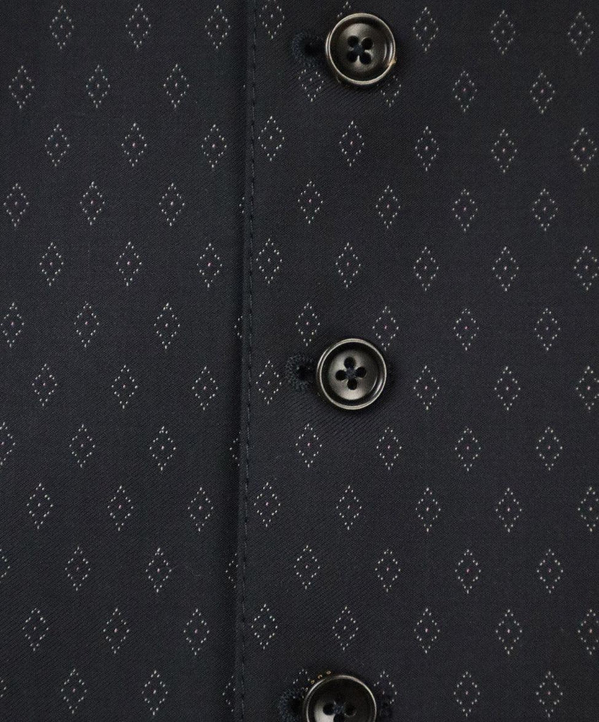 Gucci Navy Print Wool Vest sz 4 - Michael's Consignment NYC