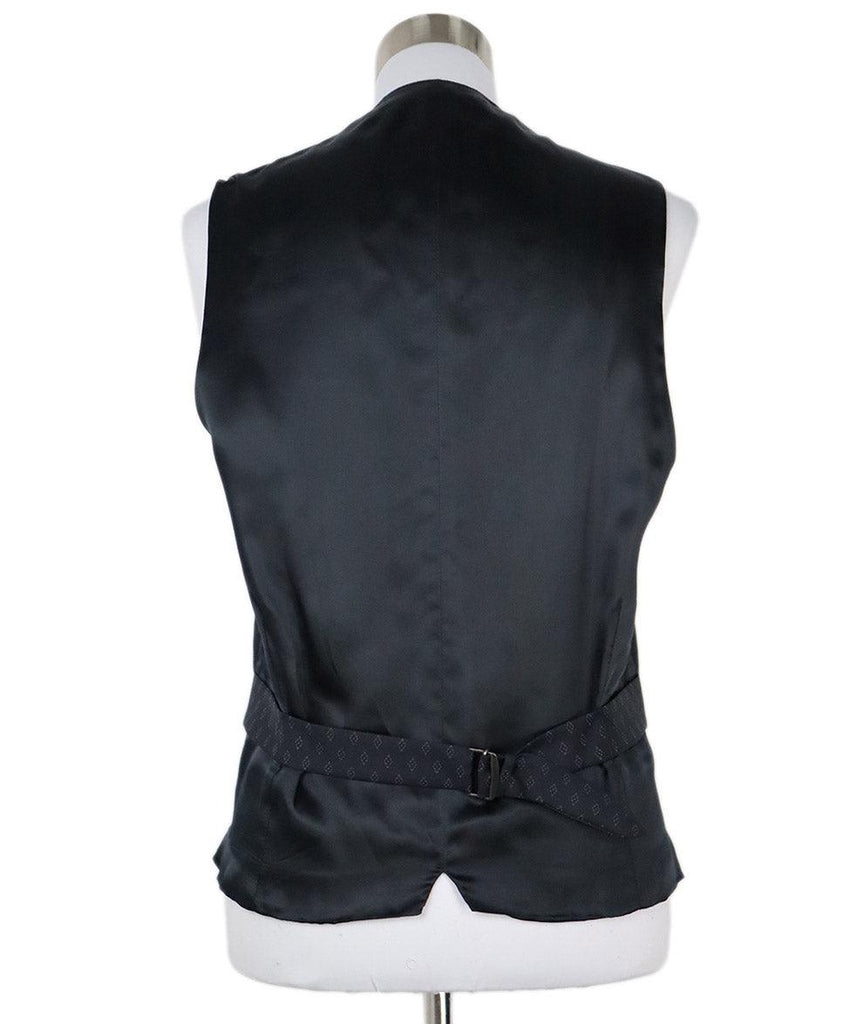 Gucci Navy Print Wool Vest sz 4 - Michael's Consignment NYC