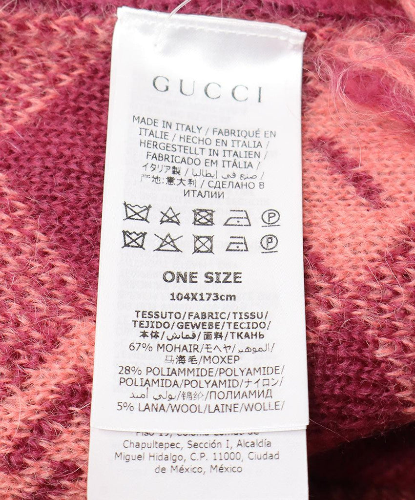 Gucci Pink & Plum Mohair Print Throw - Michael's Consignment NYC