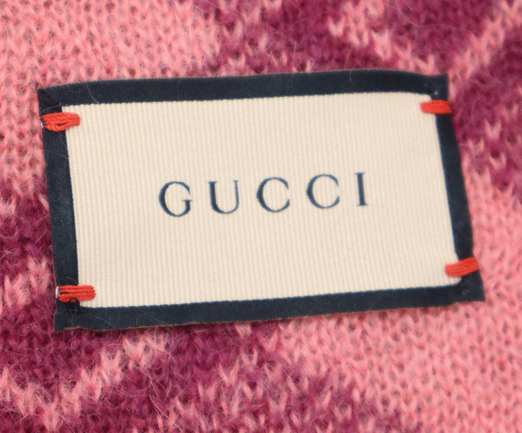 Gucci Pink & Plum Mohair Print Throw - Michael's Consignment NYC