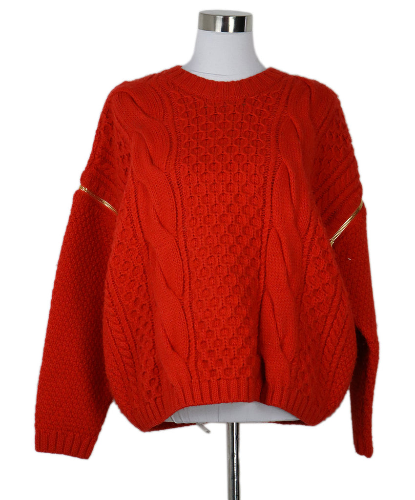 Gucci Red Wool Zipper Trim Sweater sz 6 - Michael's Consignment NYC