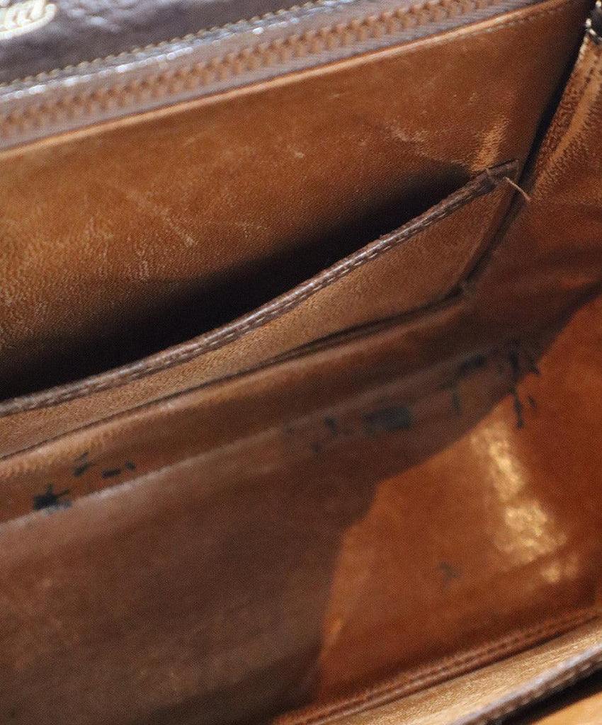 Gucci Vintage Brown Pigskin & Bamboo Bag - Michael's Consignment NYC