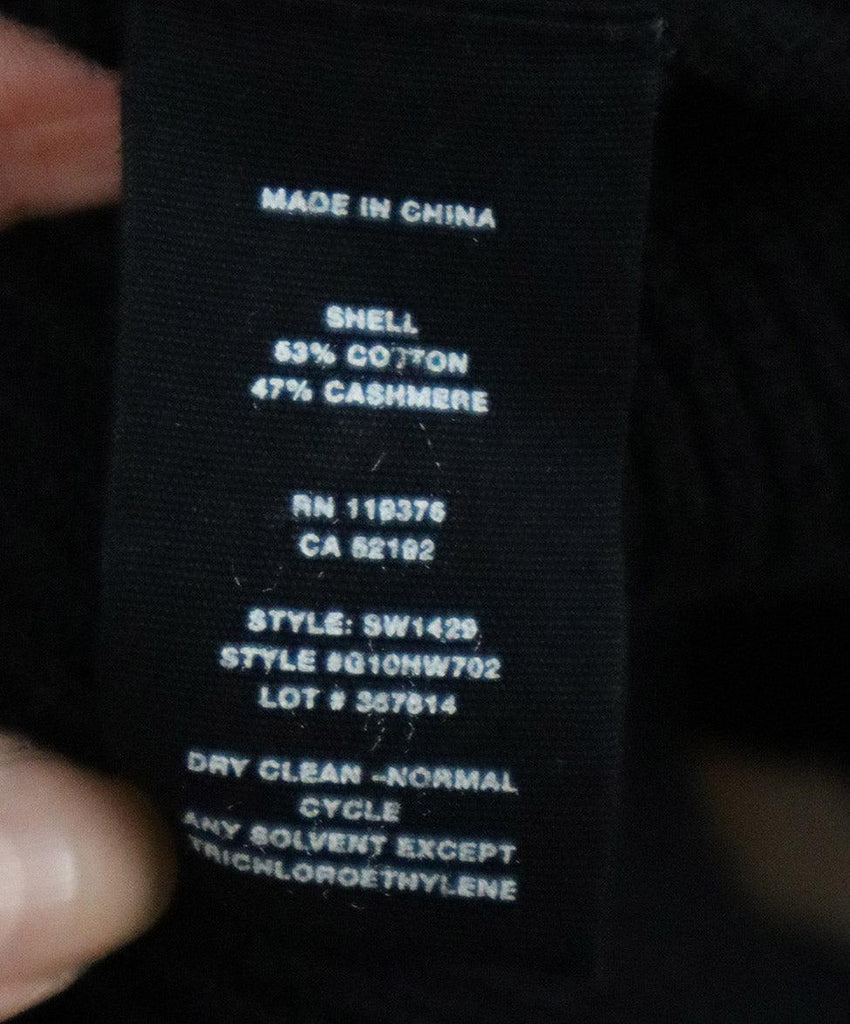Helmut Lang Black Cashmere Sweater w/ Button Trim sz 4 - Michael's Consignment NYC