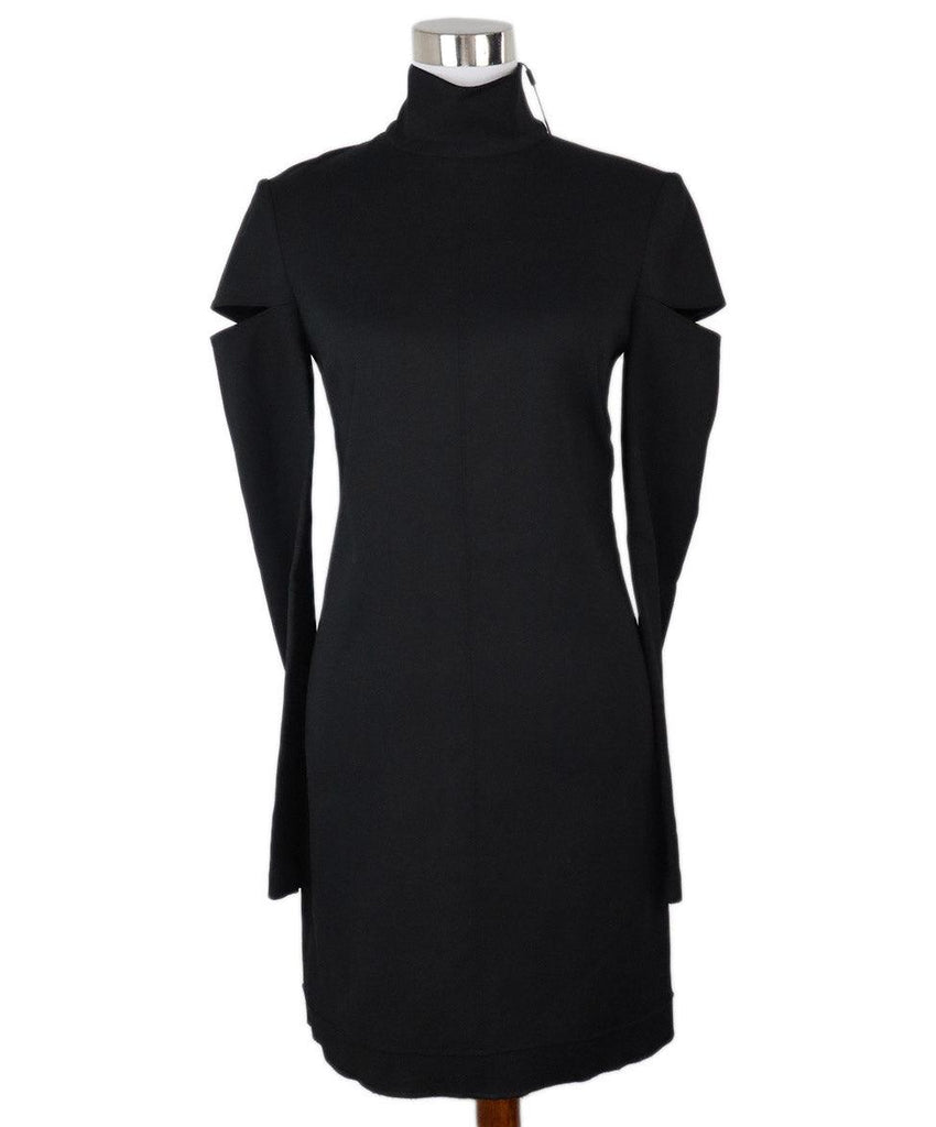 Helmut Lang Black Wool Cutouts Dress sz 8 - Michael's Consignment NYC