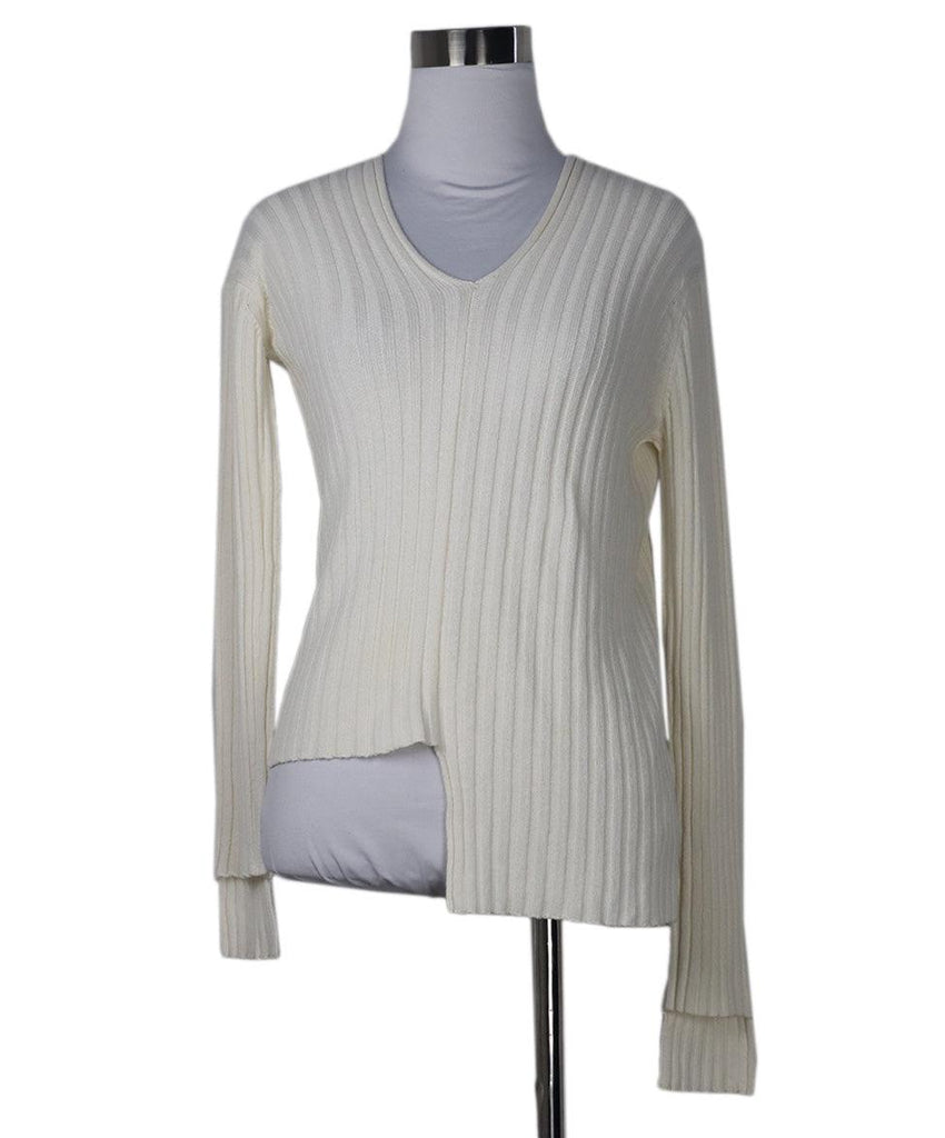 Helmut Lang Ivory Cotton Sweater sz 2 - Michael's Consignment NYC