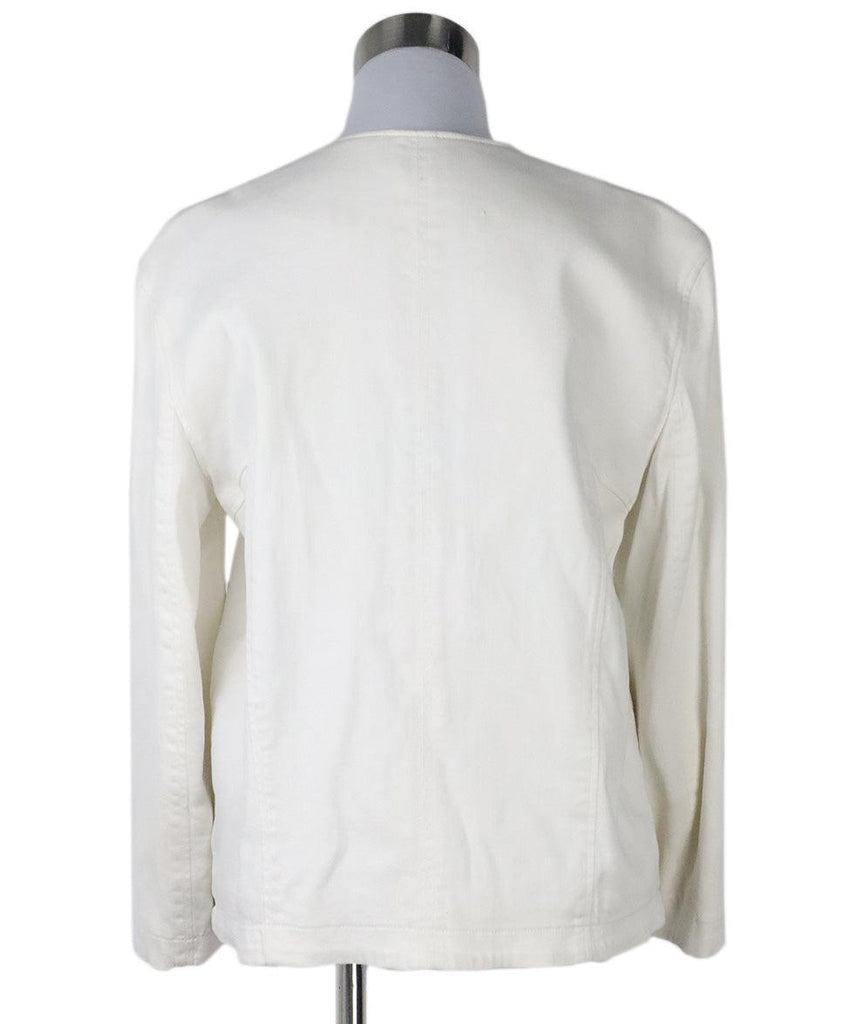 Helmut Lang White Cotton Jacket sz 8 - Michael's Consignment NYC