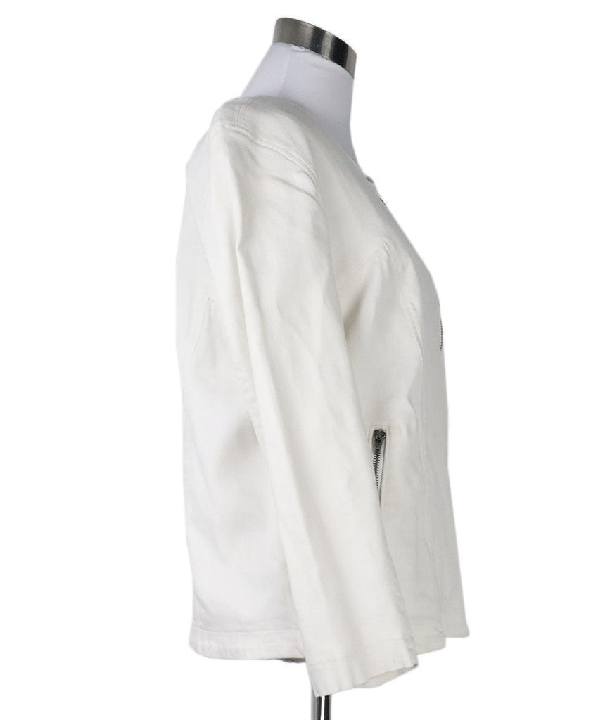 Helmut Lang White Cotton Jacket sz 8 - Michael's Consignment NYC
