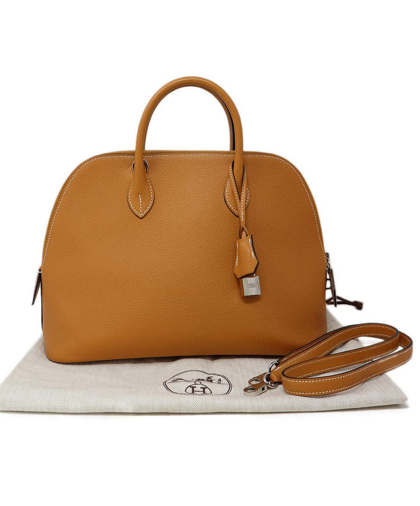 Hermes 2017 Gold Togo Leather Bolide 31 Bag - Michael's Consignment NYC