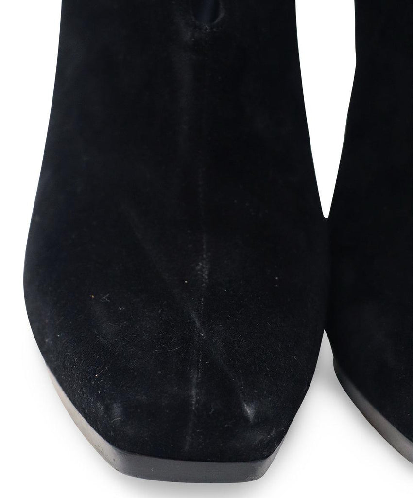 Hermes Black Suede Booties sz 10.5 - Michael's Consignment NYC