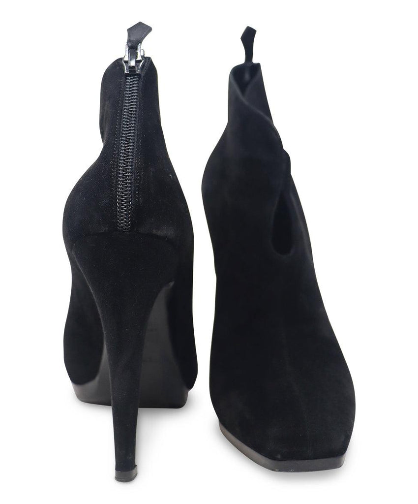 Hermes Black Suede Booties sz 10.5 - Michael's Consignment NYC