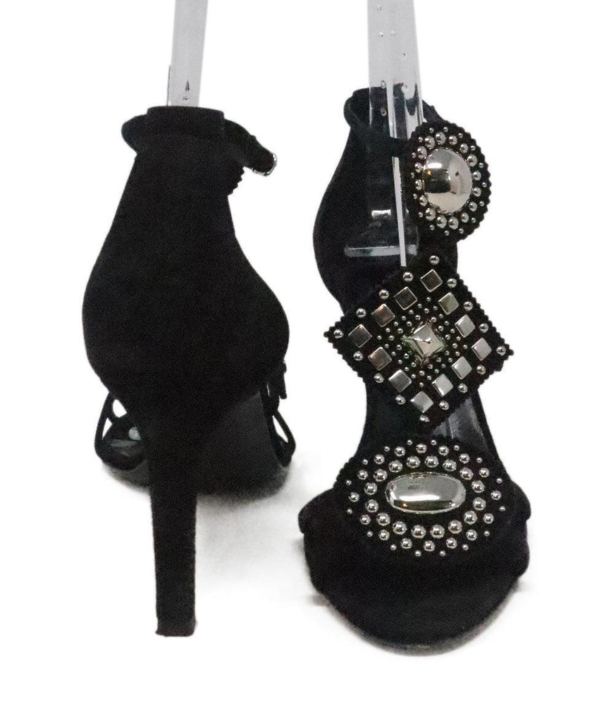 Hermes Black Suede Embellished Sandals sz 9 - Michael's Consignment NYC