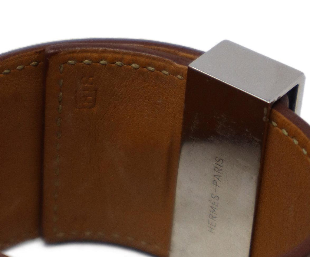 Hermes Brown Leather Collier de Chien Bracelet - Michael's Consignment NYC