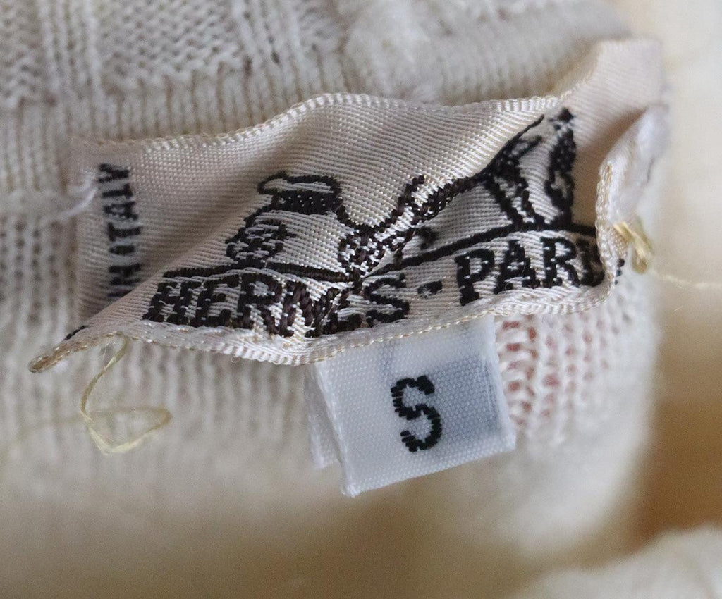 Hermes Cream Cashmere Turtleneck sz 6 - Michael's Consignment NYC
