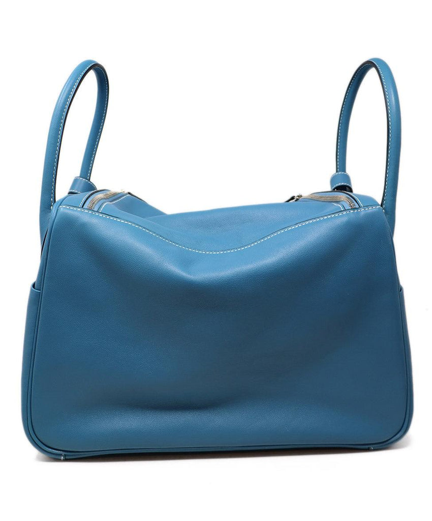 Hermes Light Blue Leather Lindy Bag - Michael's Consignment NYC