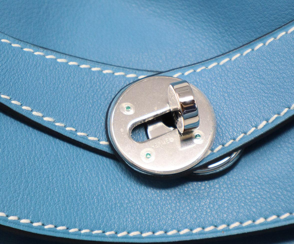 Hermes Light Blue Leather Lindy Bag - Michael's Consignment NYC