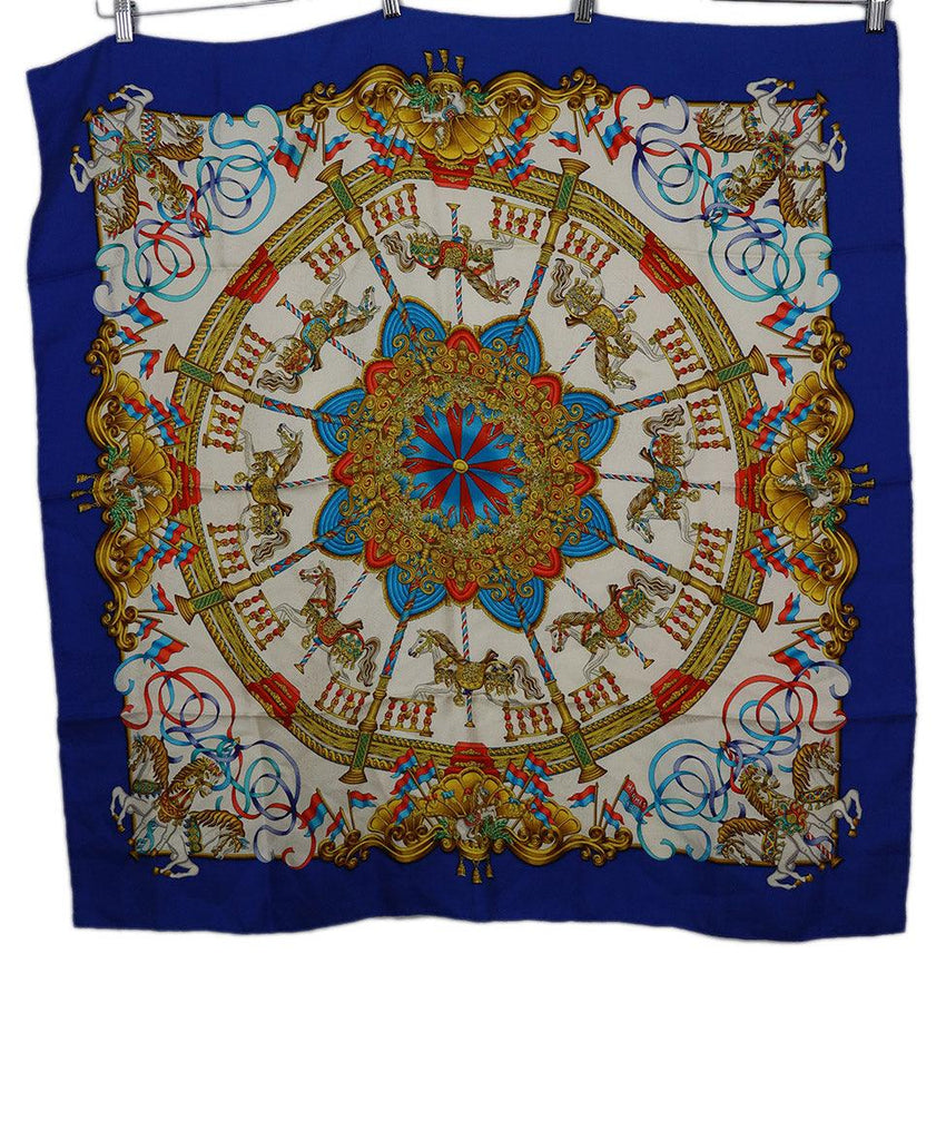 Hermes Luna Park Print Silk Scarf - Michael's Consignment NYC