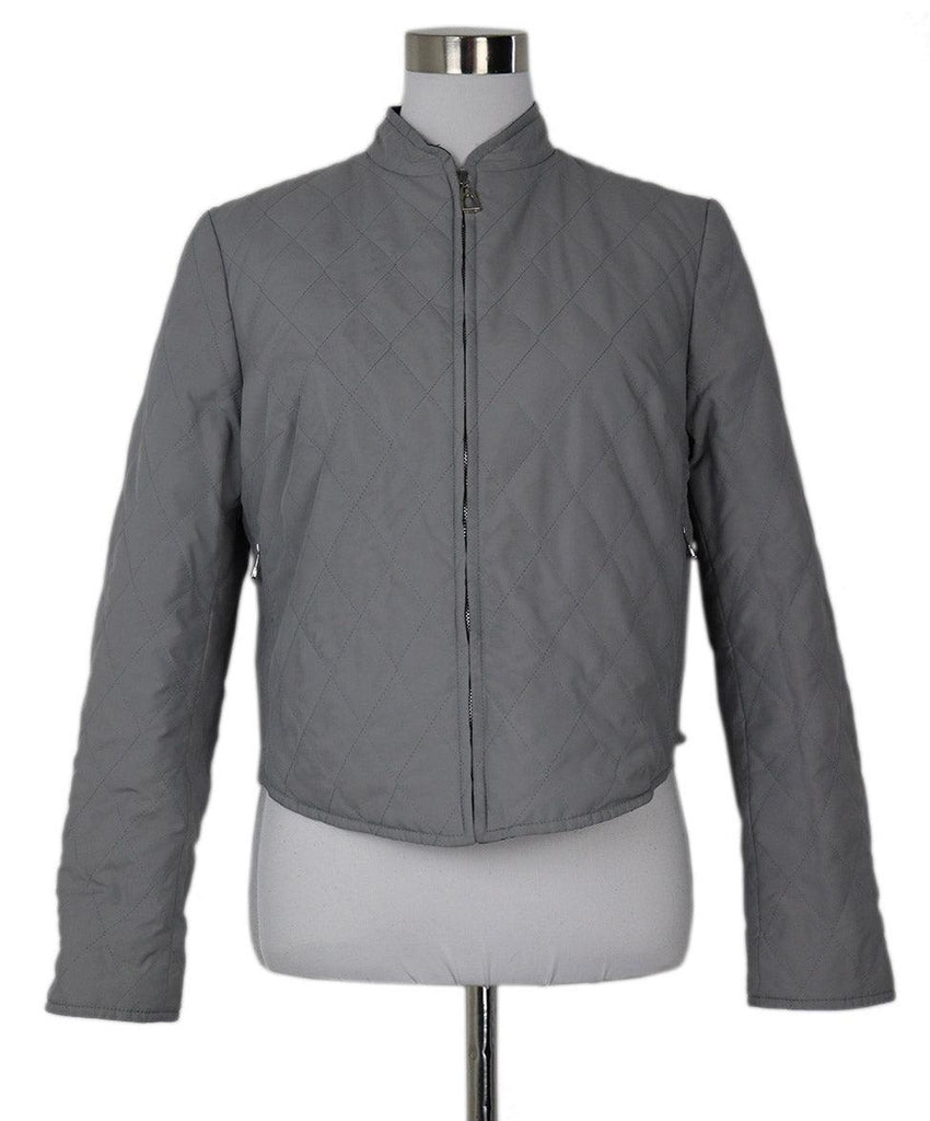Hermes Navy & Grey Reversible Jacket sz 6 - Michael's Consignment NYC