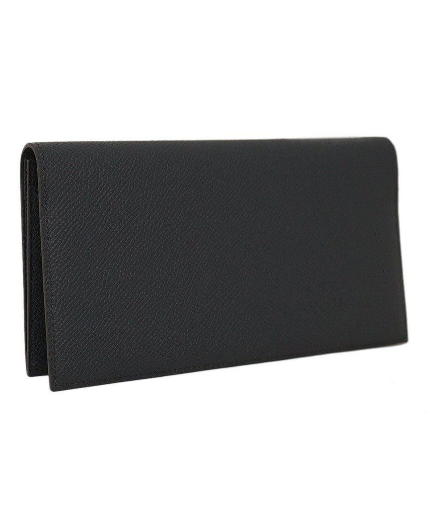Hermes Navy Leather Wallet - Michael's Consignment NYC