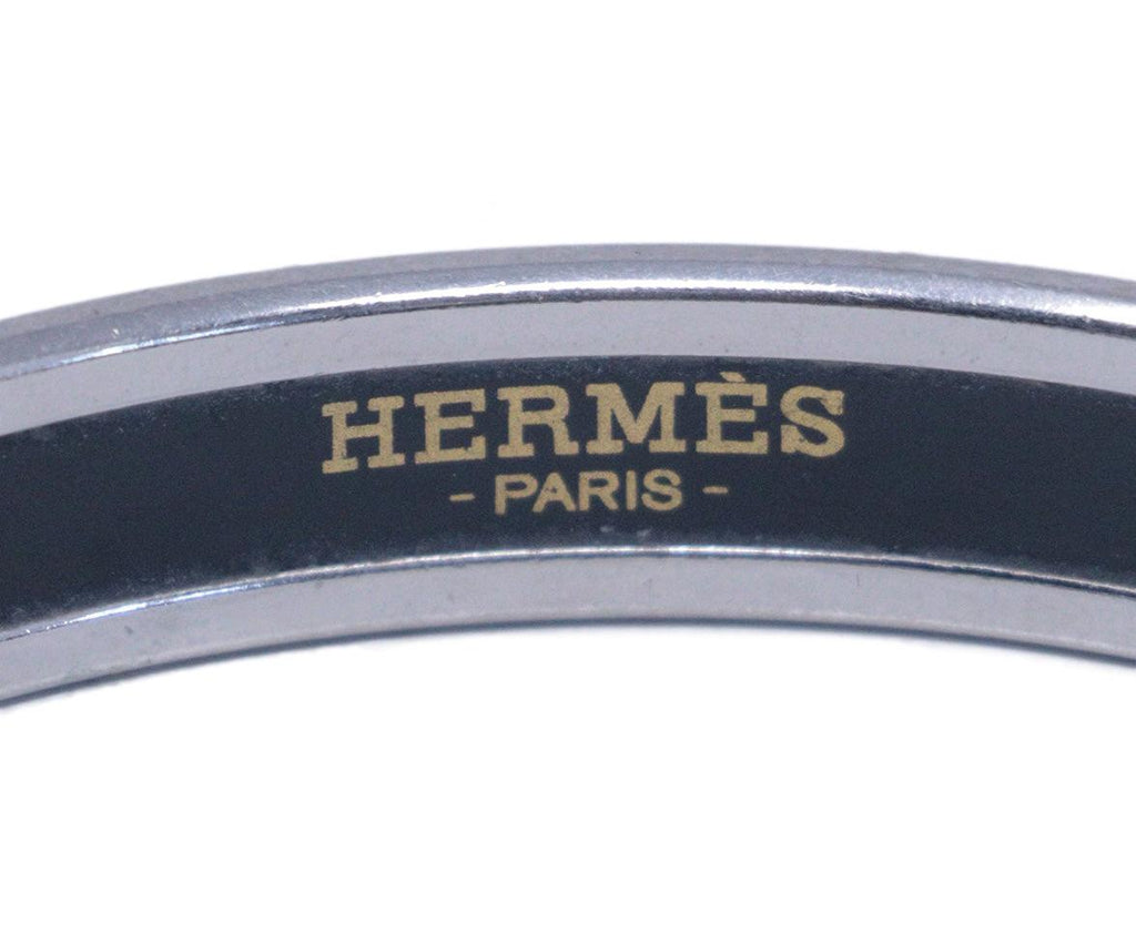 Hermes Silver 65 Small Narrow Grand Apparat Bangle - Michael's Consignment NYC