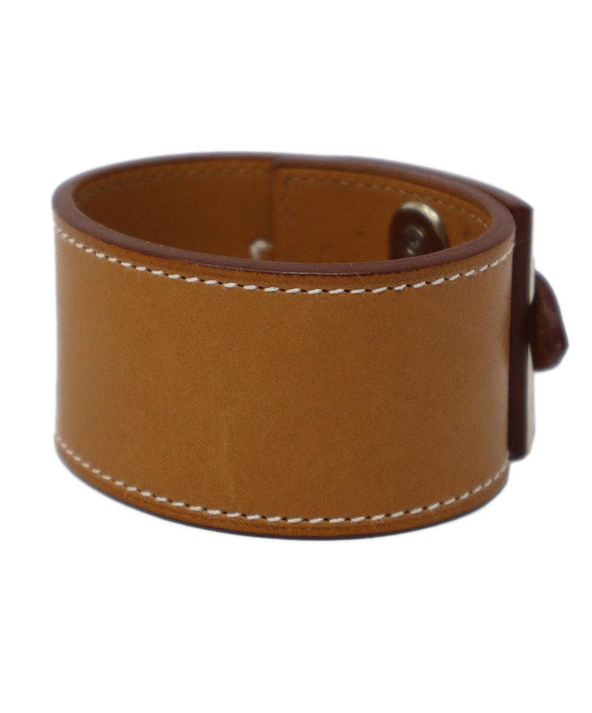 Hermes Tan Leather Barenia Intense Bracelet - Michael's Consignment NYC