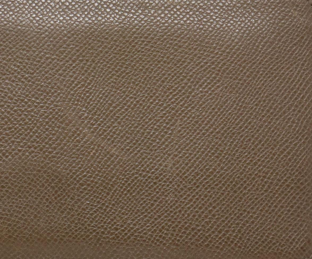Hermes Taupe Leather Zip Around Wallet - Michael's Consignment NYC
