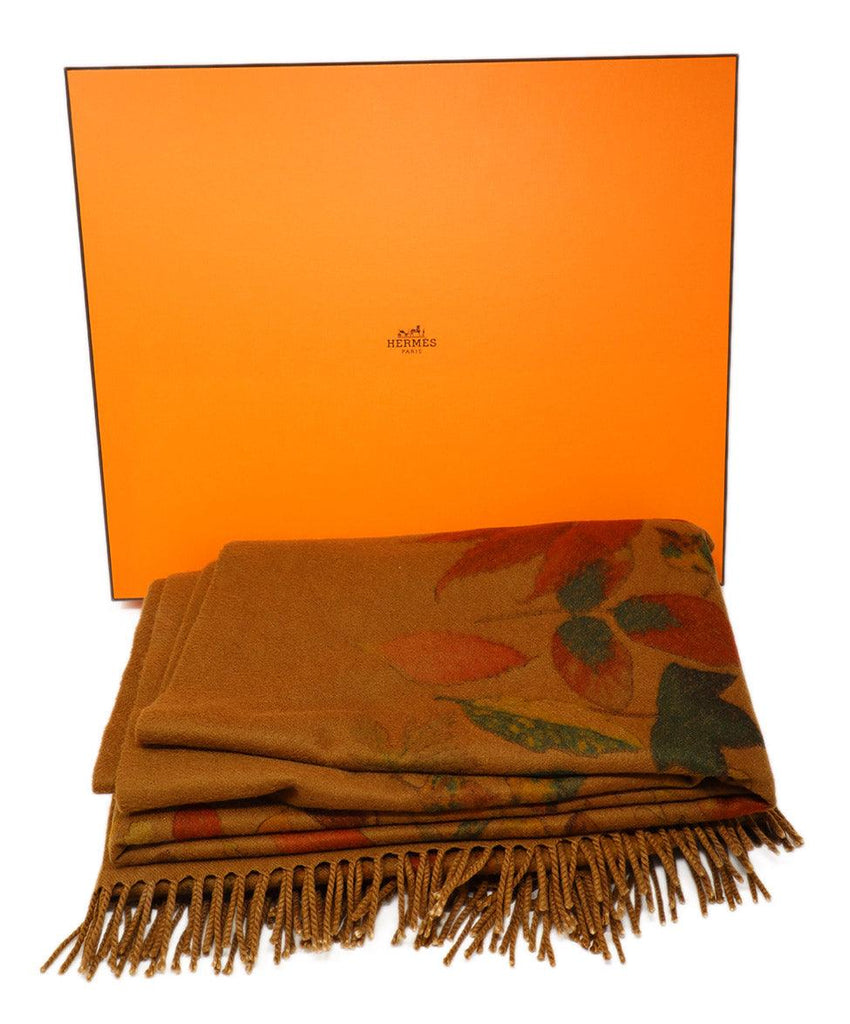 Hermes Tourbillons Print Cashmere Throw Blanket - Michael's Consignment NYC