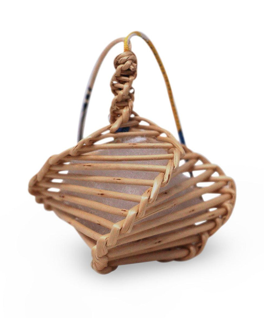 Hermes Wicker & Silk Bag Accessory - Michael's Consignment NYC