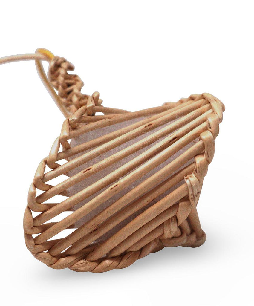 Hermes Wicker & Silk Bag Accessory - Michael's Consignment NYC