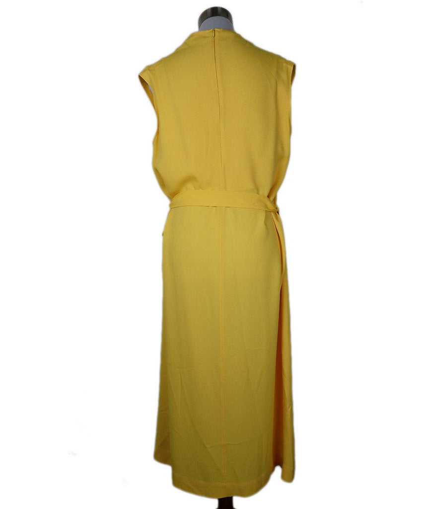 Hermes Yellow Silk Dress w/ Belt sz 8 - Michael's Consignment NYC