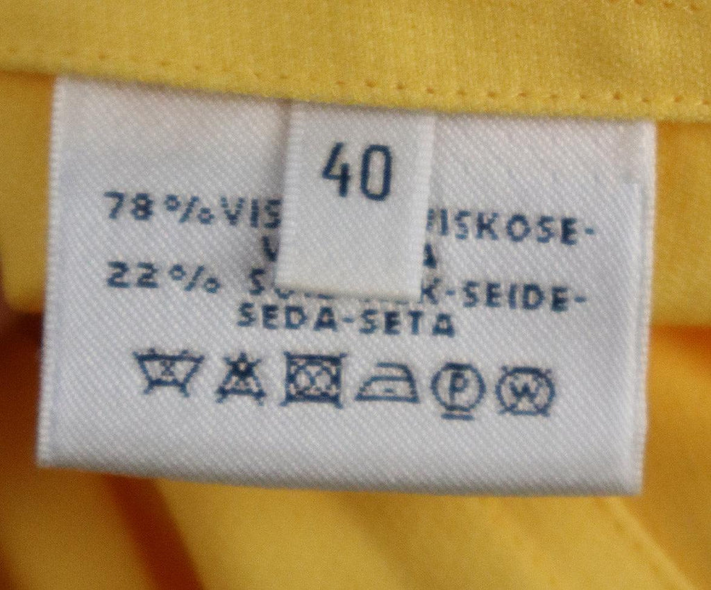 Hermes Yellow Silk Dress w/ Belt sz 8 - Michael's Consignment NYC