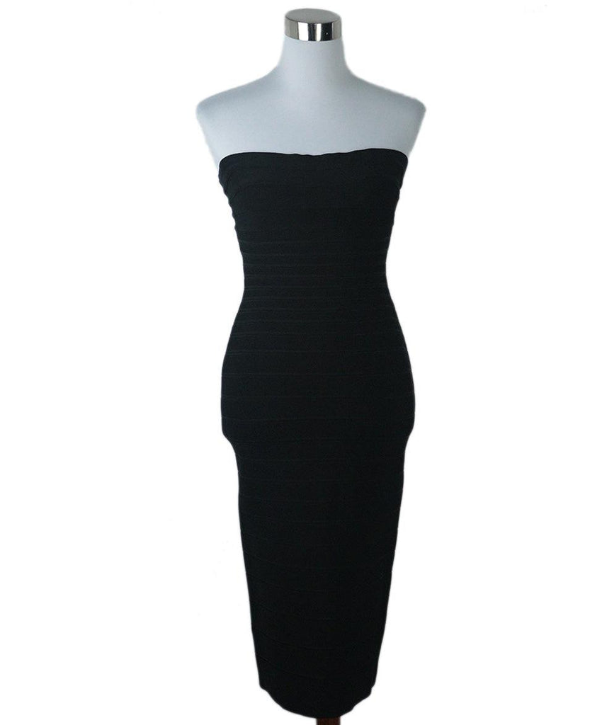 Herve Leger Black Strapless Dress sz 4 - Michael's Consignment NYC