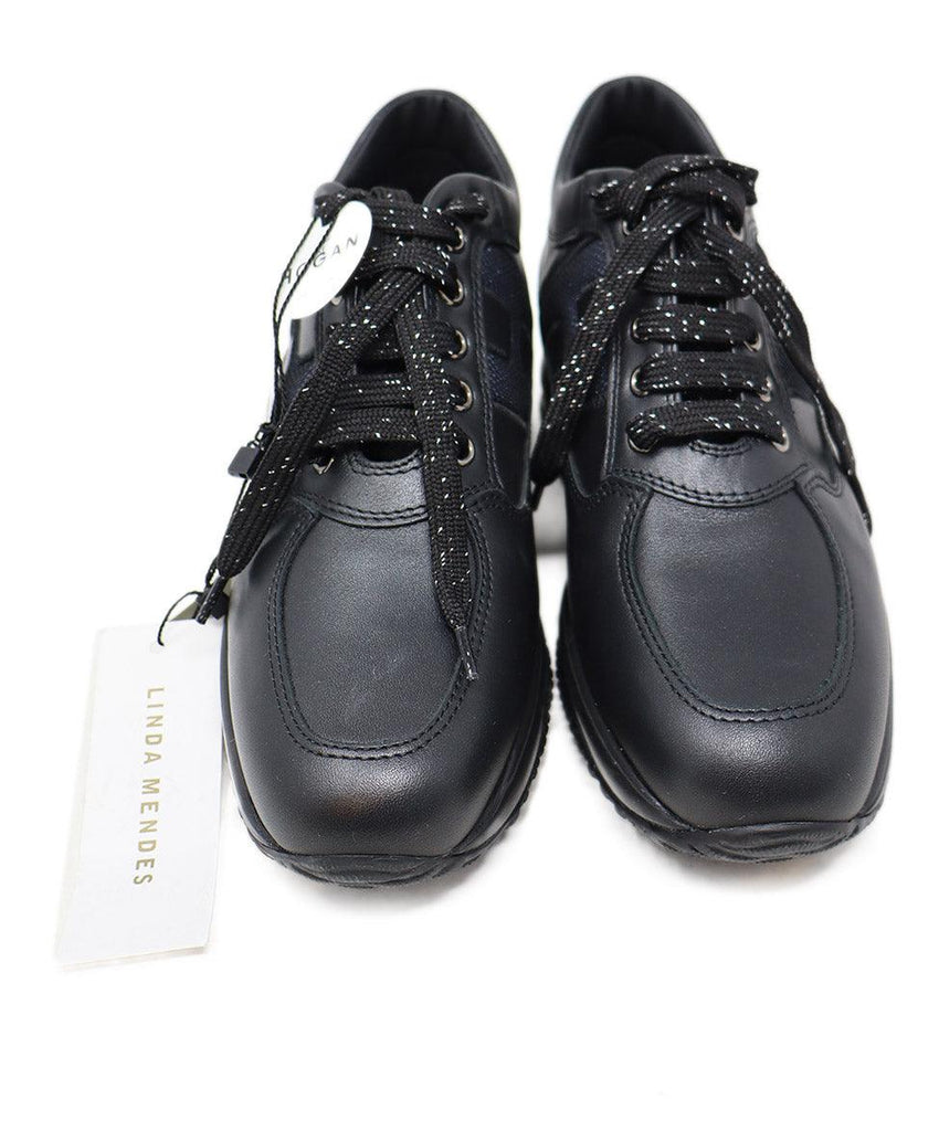 Hogan Black Leather Sneakers sz 5.5 - Michael's Consignment NYC