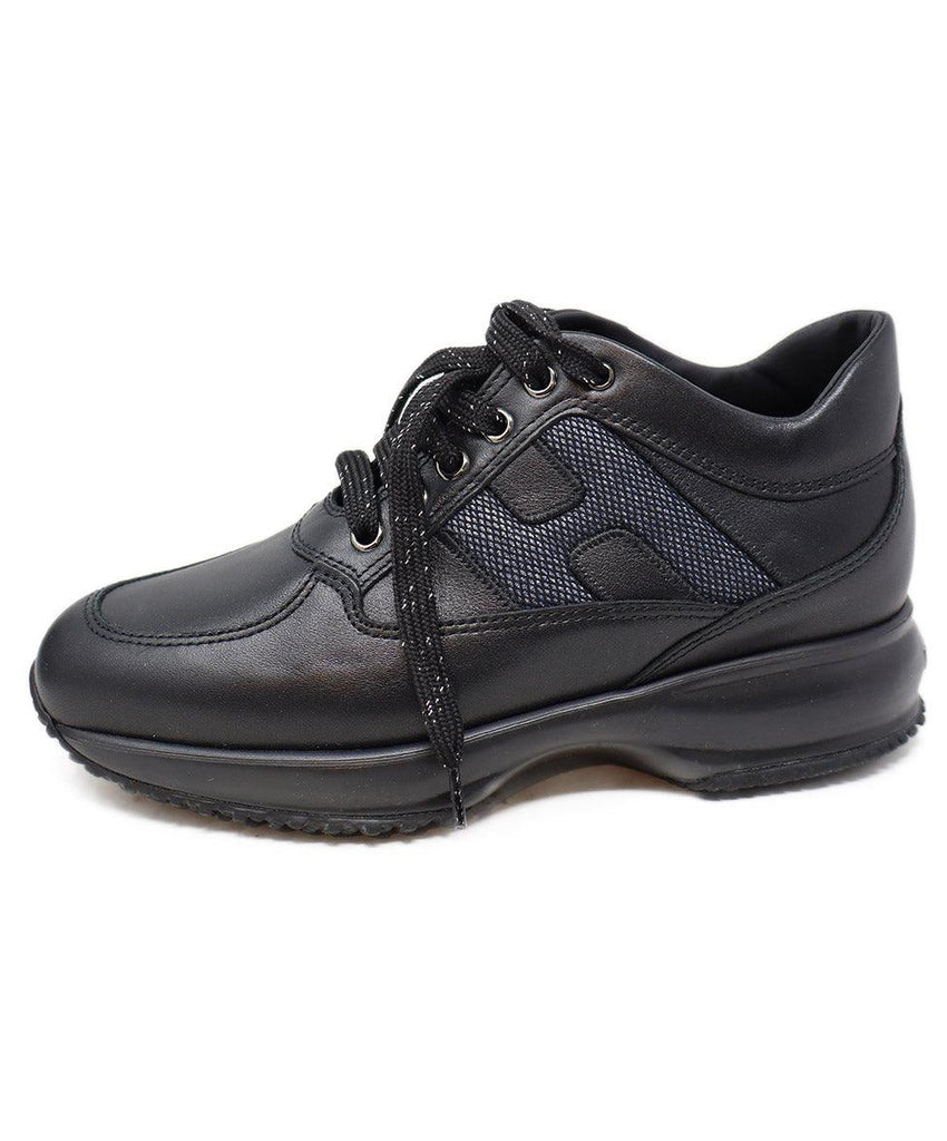 Hogan Black Leather Sneakers sz 5.5 - Michael's Consignment NYC
