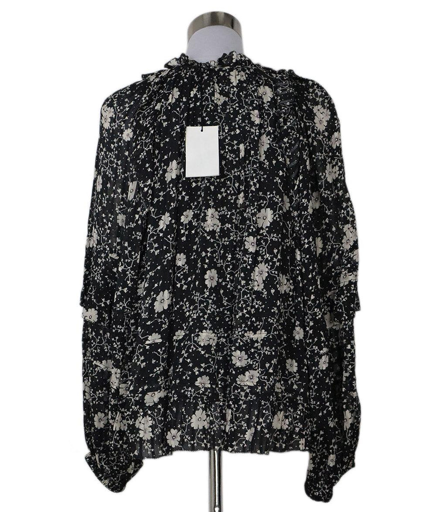 Isabel Marant B&W Floral Print Blouse sz 6 - Michael's Consignment NYC
