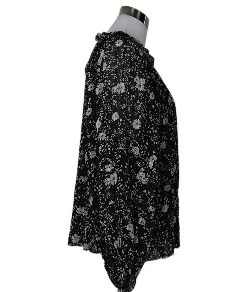 Isabel Marant B&W Floral Print Blouse sz 6 - Michael's Consignment NYC