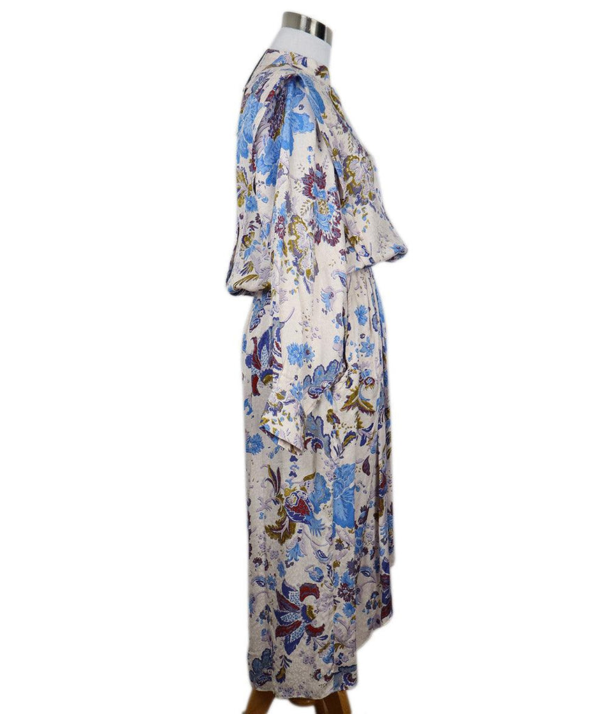 Isabel Marant White Blue & Red Floral Cotton Dress sz 2 - Michael's Consignment NYC