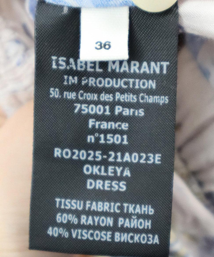 Isabel Marant White Blue & Red Floral Cotton Dress sz 2 - Michael's Consignment NYC