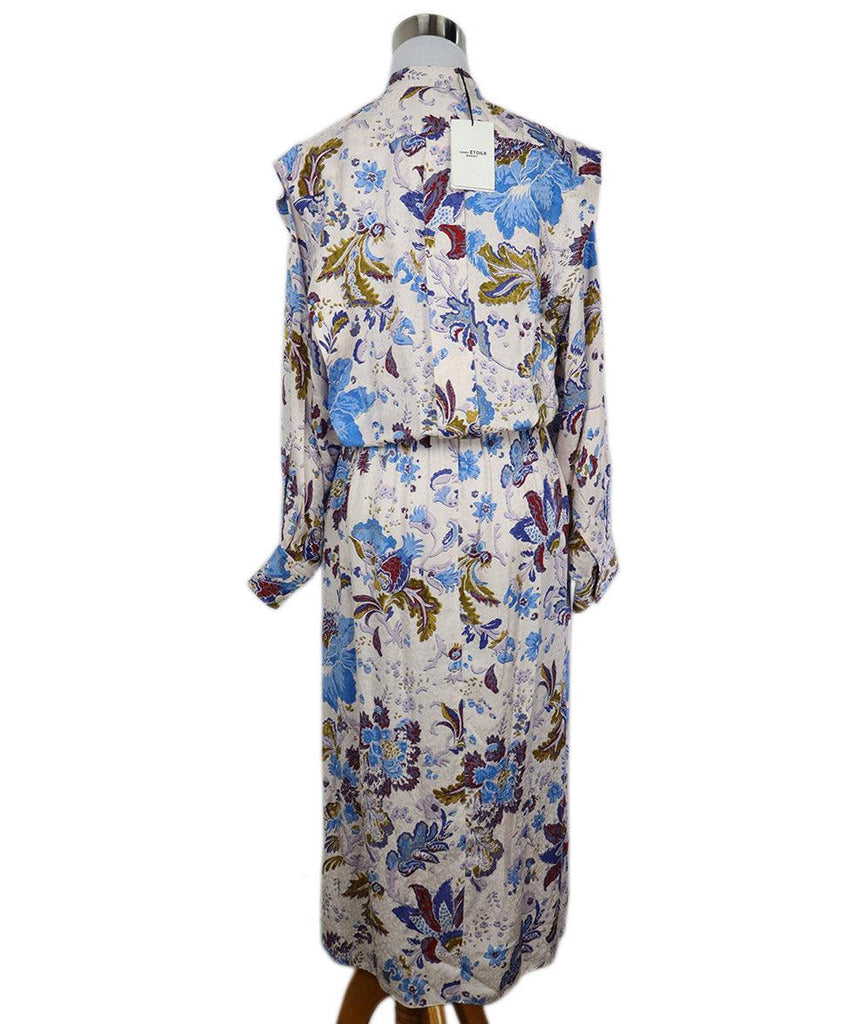 Isabel Marant White Blue & Red Floral Cotton Dress sz 2 - Michael's Consignment NYC