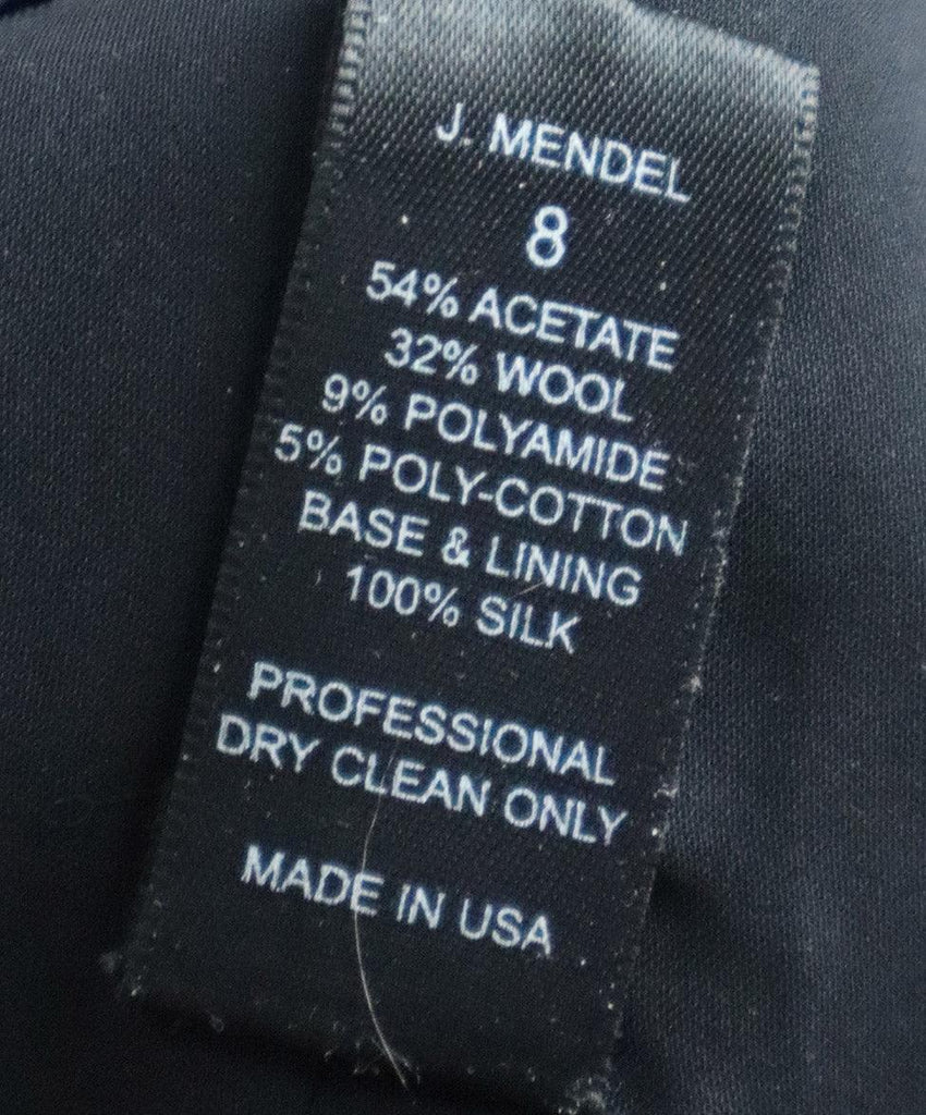 J. Mendel Blue & Black Wool Dress sz 8 - Michael's Consignment NYC