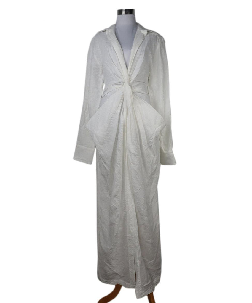 Jacquemus White Linen Cotton Dress sz 2 - Michael's Consignment NYC