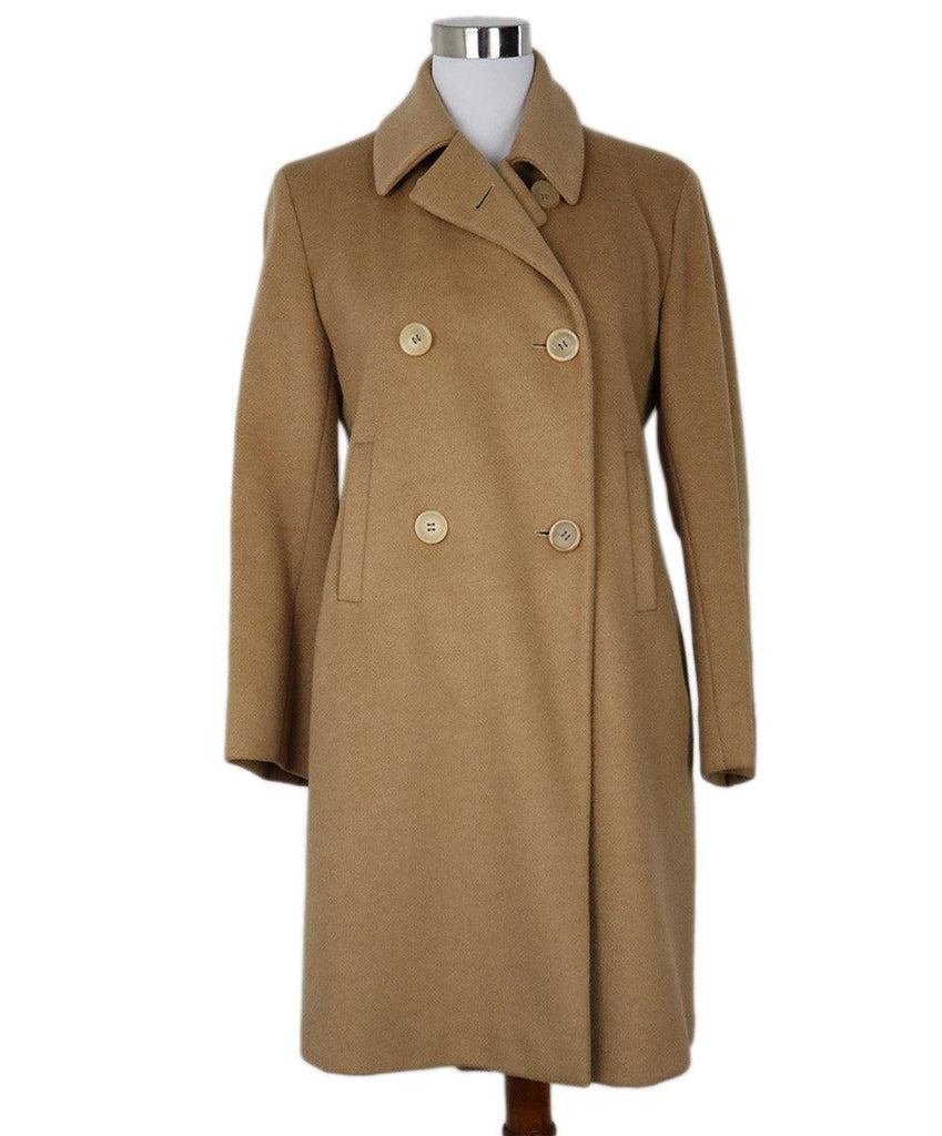Jil Sander Camel Wool & Cashmere Coat sz 8 - Michael's Consignment NYC
