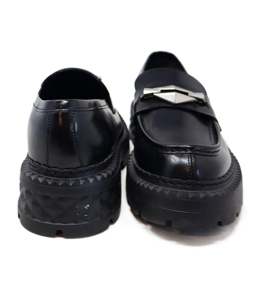 Jimmy Choo Black Leather Platform Loafers sz 9 - Michael's Consignment NYC