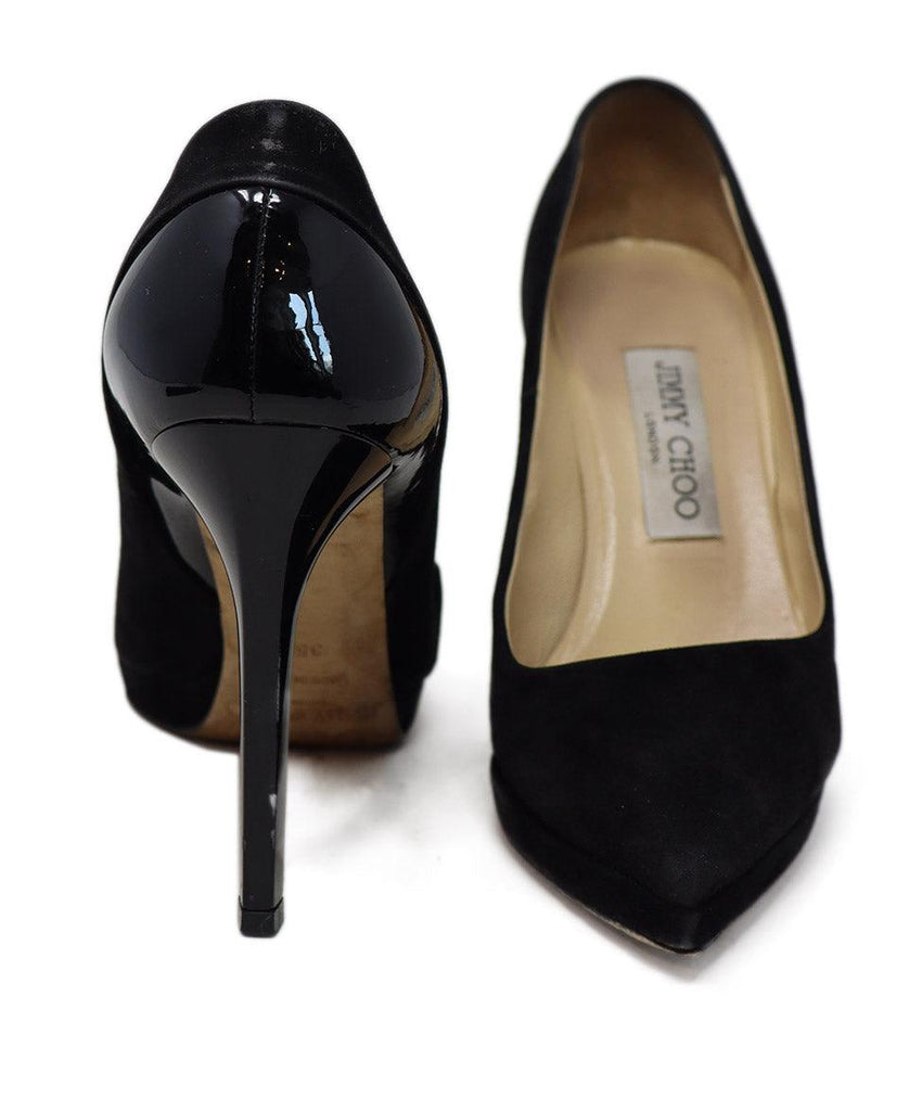 Jimmy Choo Black Suede & Patent Leather Heels sz 5.5 - Michael's Consignment NYC