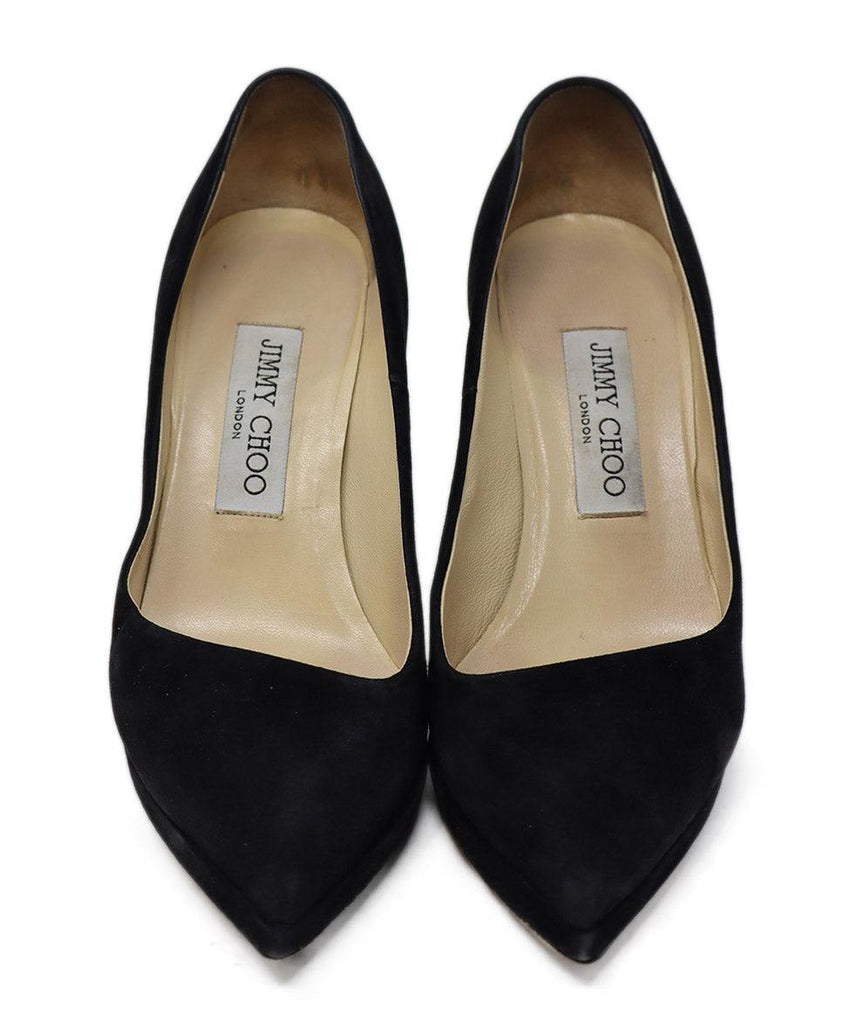 Jimmy Choo Black Suede & Patent Leather Heels sz 5.5 - Michael's Consignment NYC