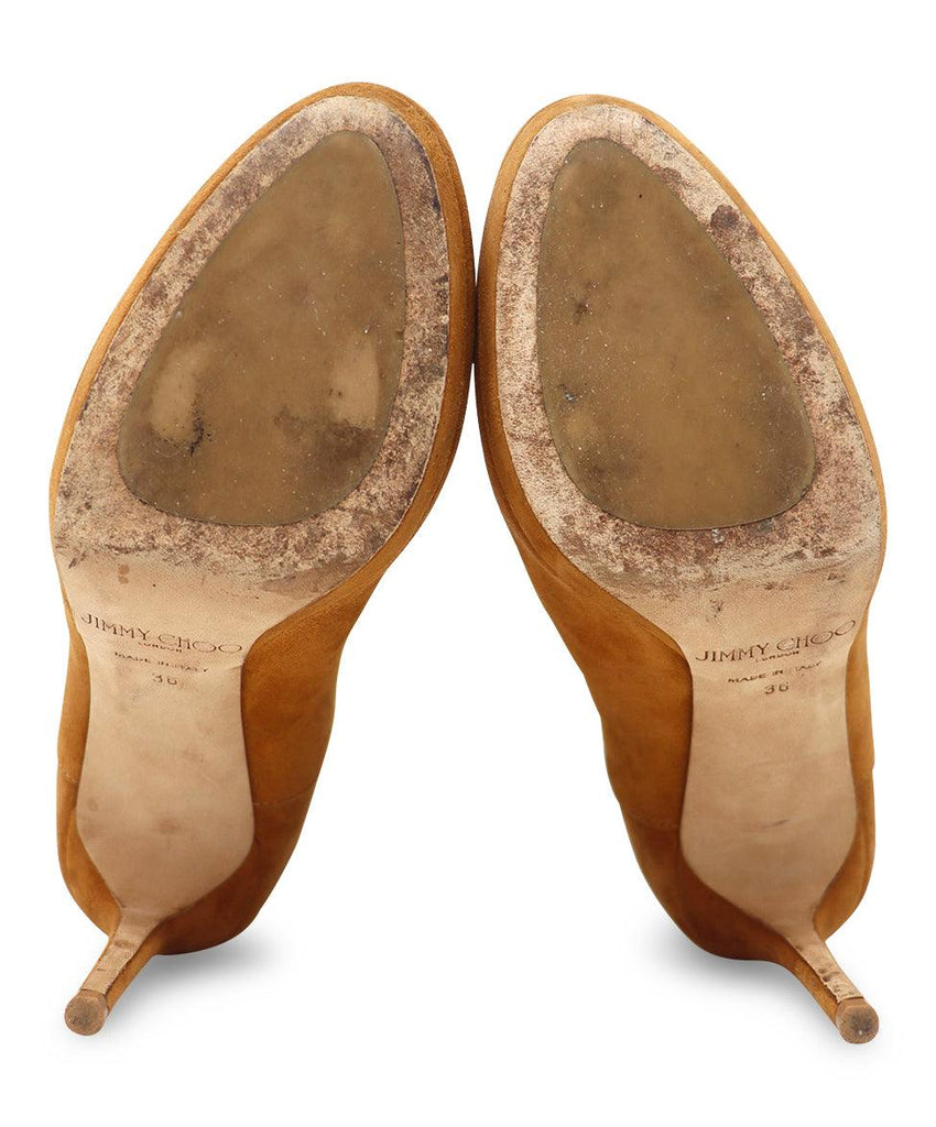 Jimmy Choo Brown Suede Booties sz 6 - Michael's Consignment NYC