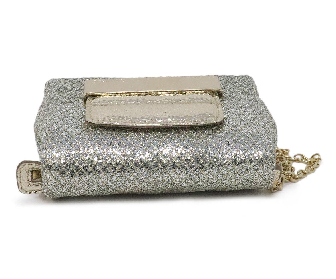 Jimmy Choo Gold & Silver Glitter Crossbody – Michael's Consignment NYC