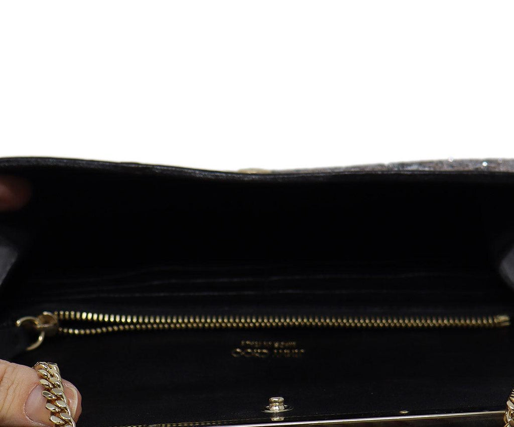 Jimmy Choo Metallic Glitter Clutch - Michael's Consignment NYC