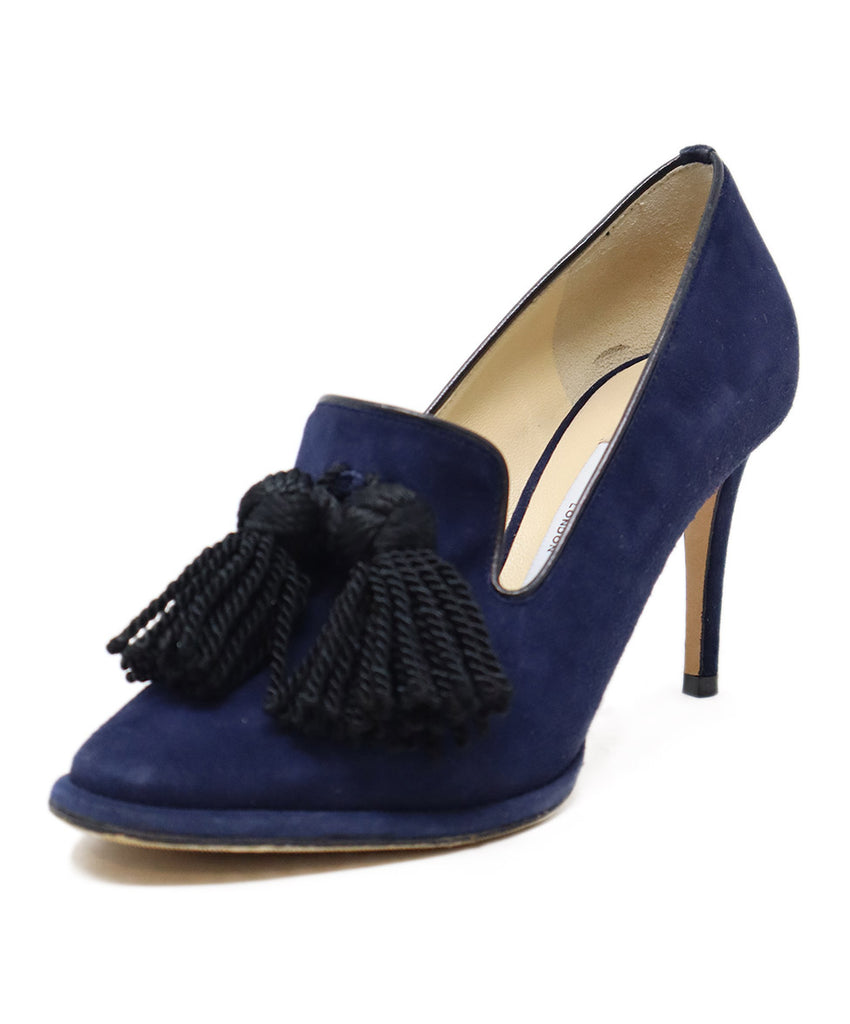 Jimmy Choo Navy Suede Heels sz 5.5 - Michael's Consignment NYC